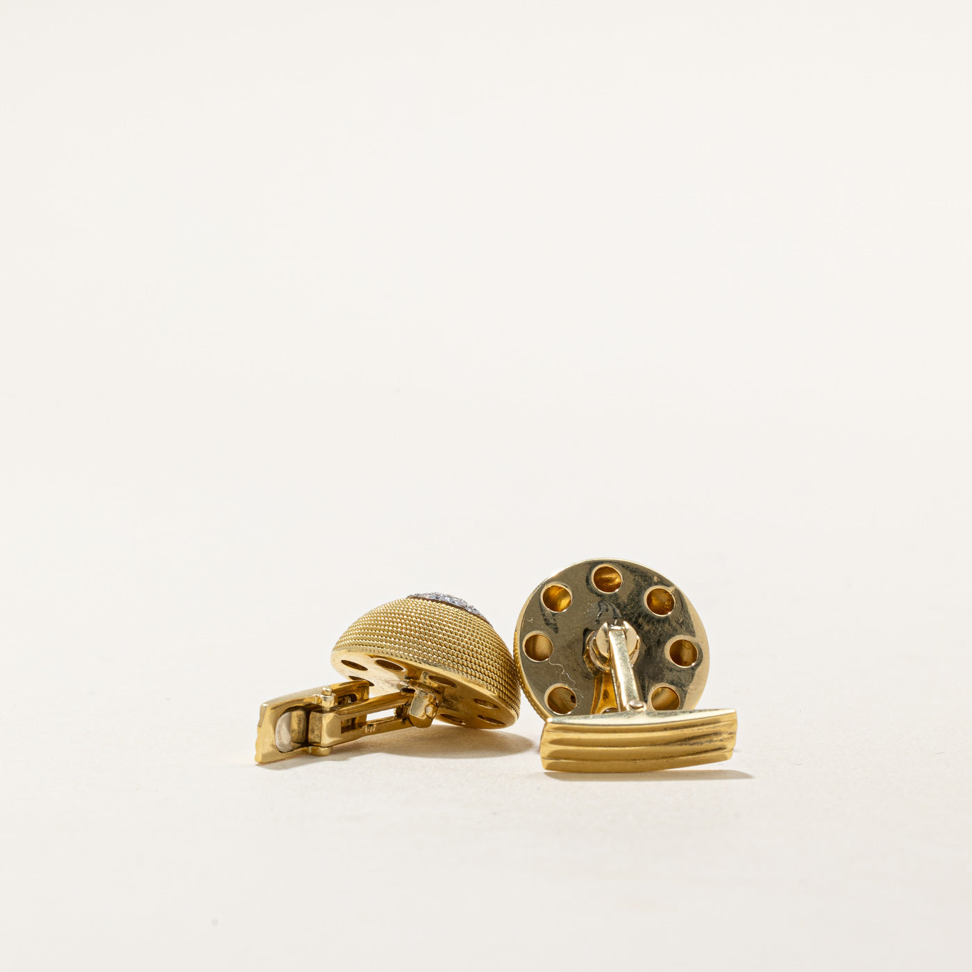 Yellow Gold & Diamond Cufflinks | 0.75ctw |