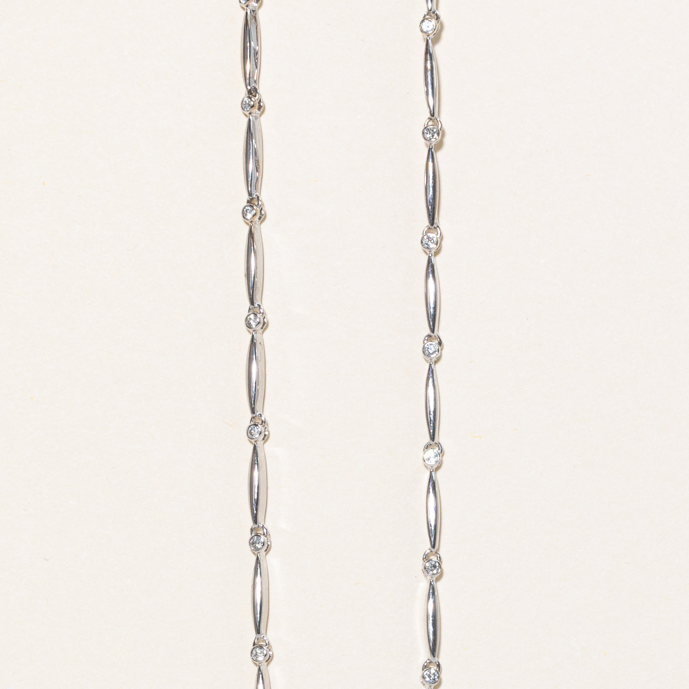 White Gold Diamond Necklace | 0.64ctw, 0.11ct, 0.03ctw | 16" |