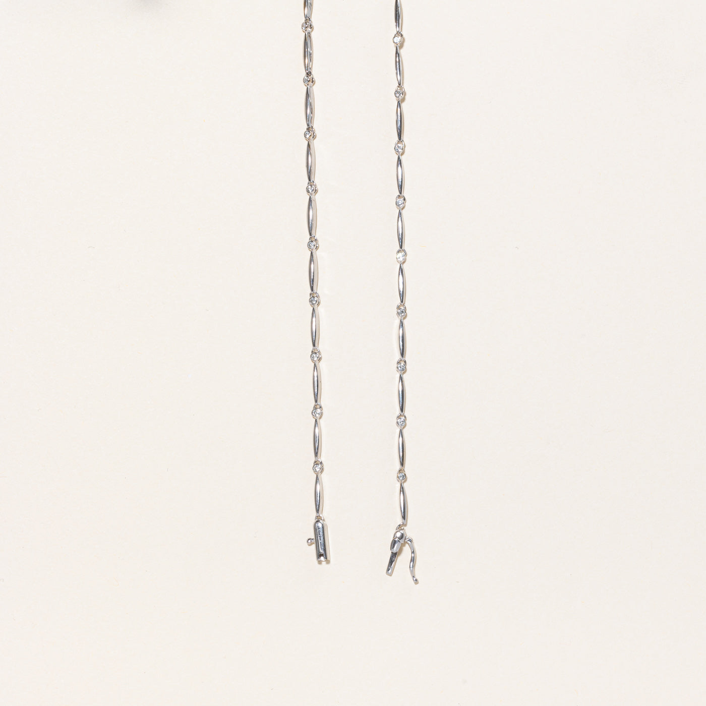 White Gold Diamond Necklace | 0.64ctw, 0.11ct, 0.03ctw | 16" |