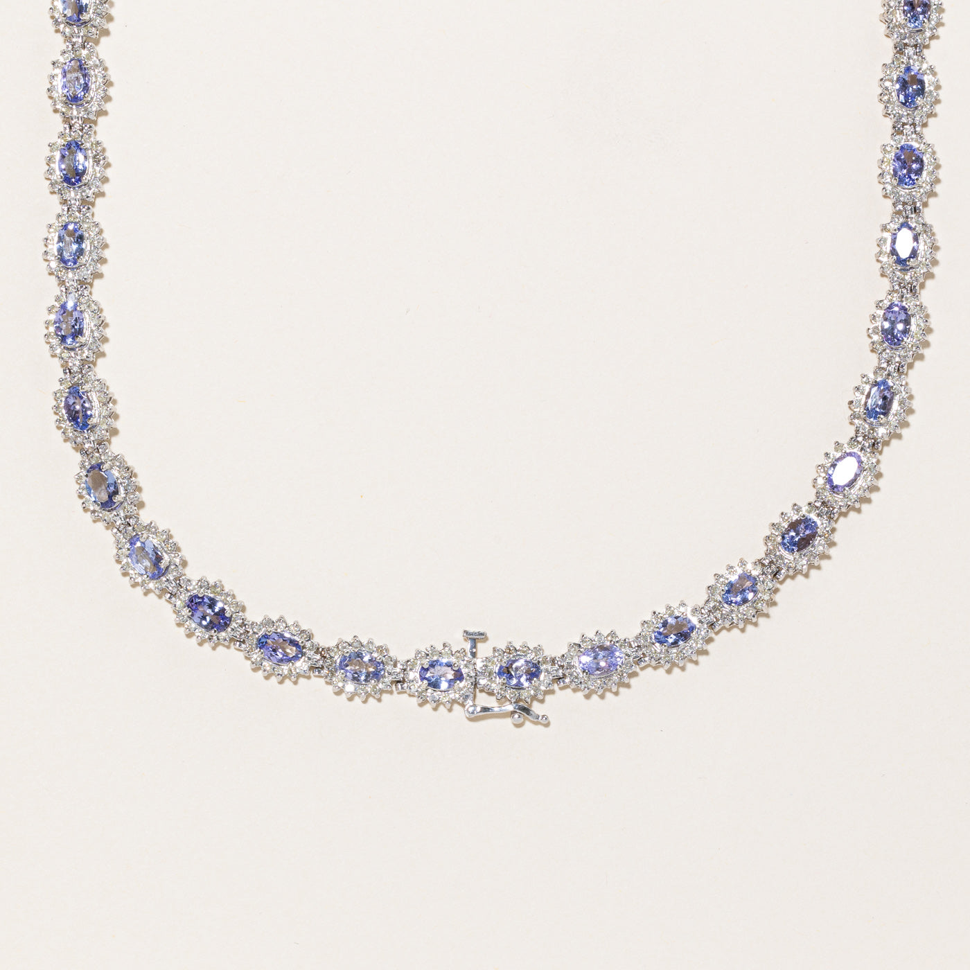 Tanzanite & Diamond Necklace | 15.47ctw, 6.58ctw | 18" |