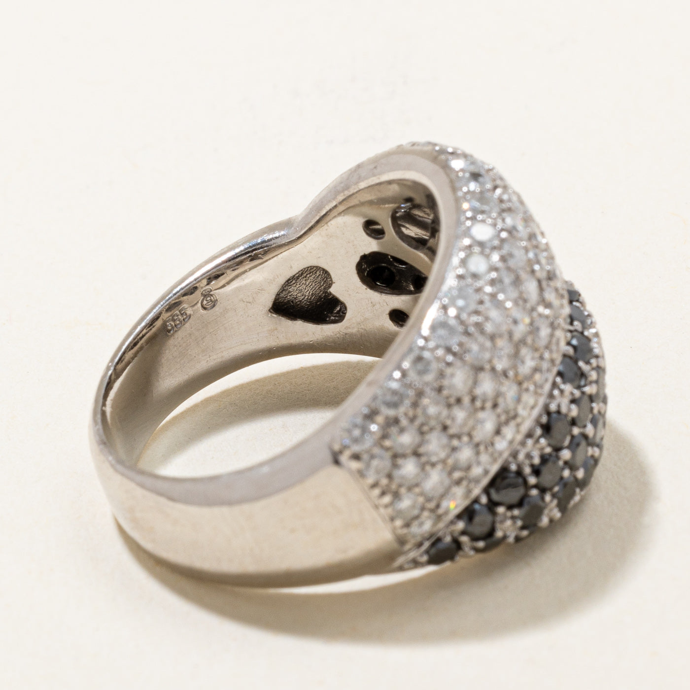 Black & White Diamond Cocktail Ring | 1.71ctw, 1.46ctw | SZ 8 |