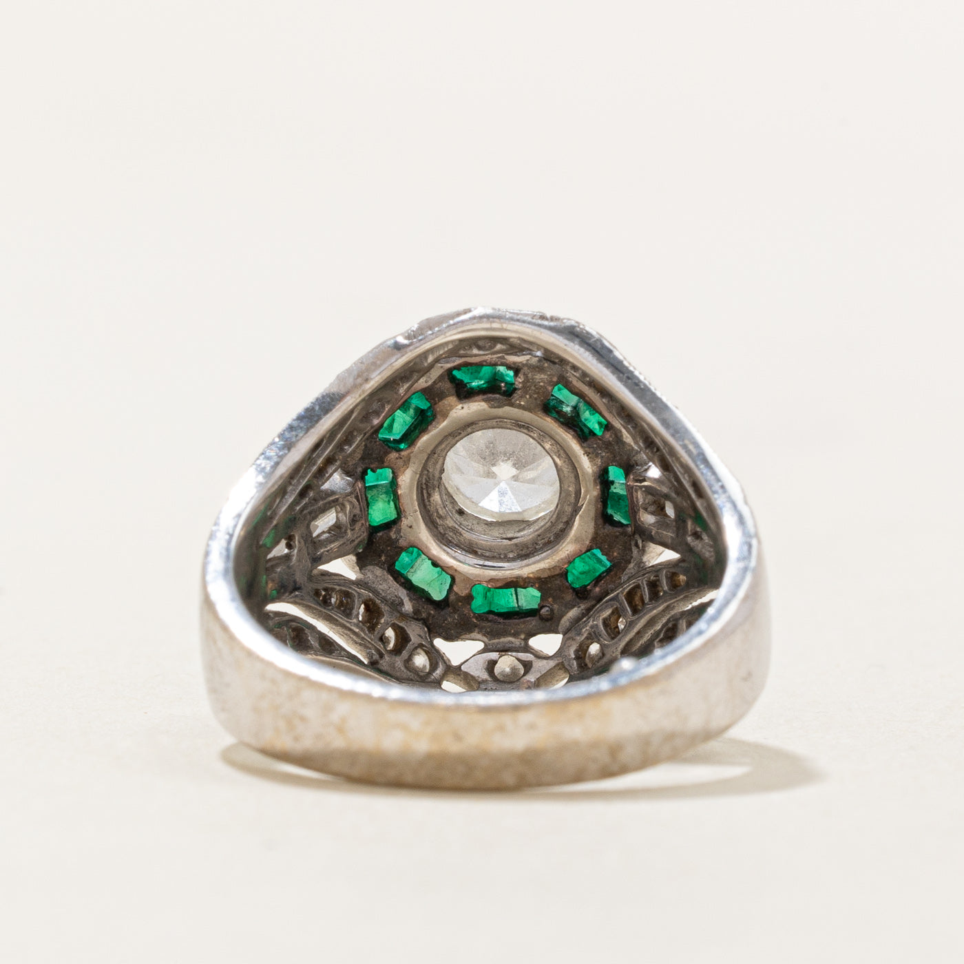 Emerald & Diamond Ring | 0.69ctw, 0.62ct, 0.43ctw, 0.21ctw | SZ 4.75 |