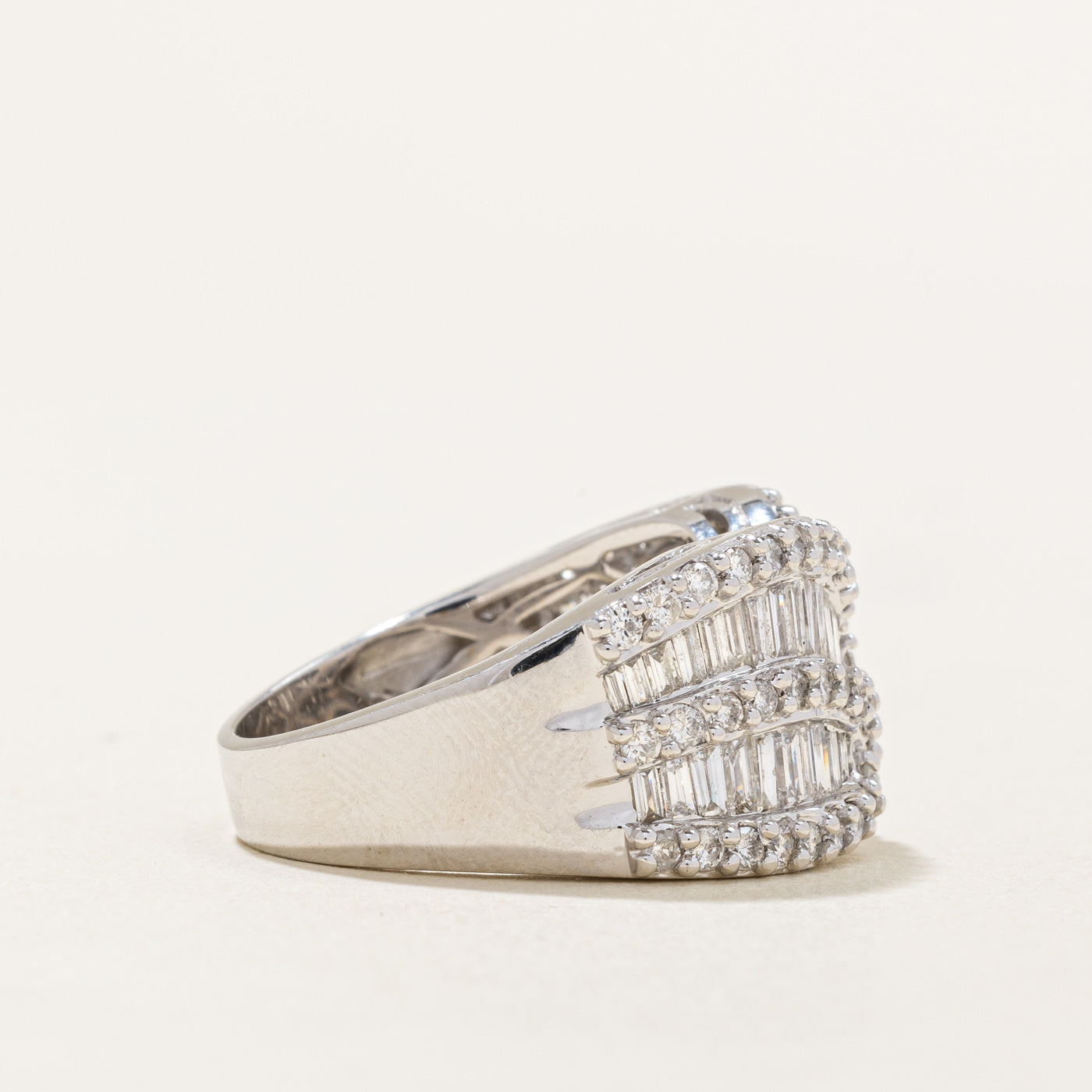 Diamond Crossover Ring | 1.24ctw, 0.86ctw | SZ 7.5 |