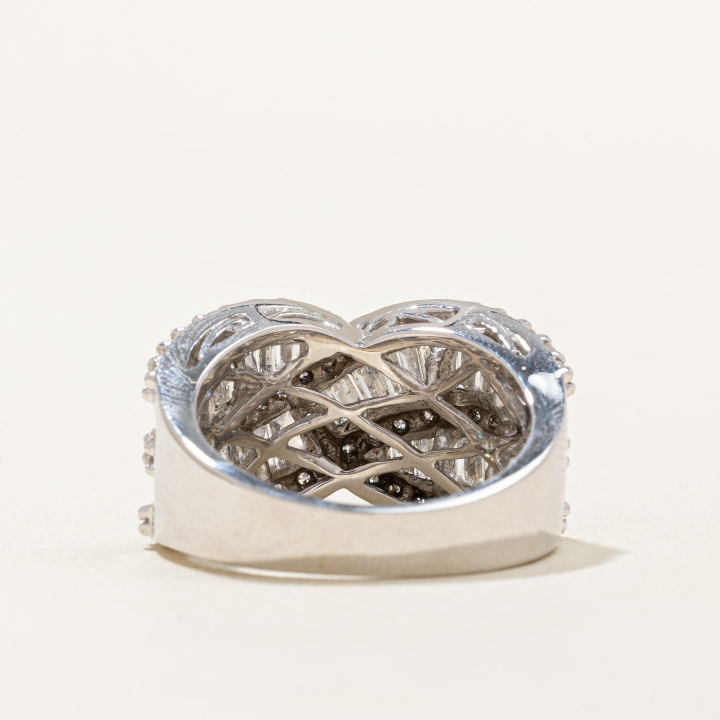 Diamond Crossover Ring | 1.24ctw, 0.86ctw | SZ 7.5 |