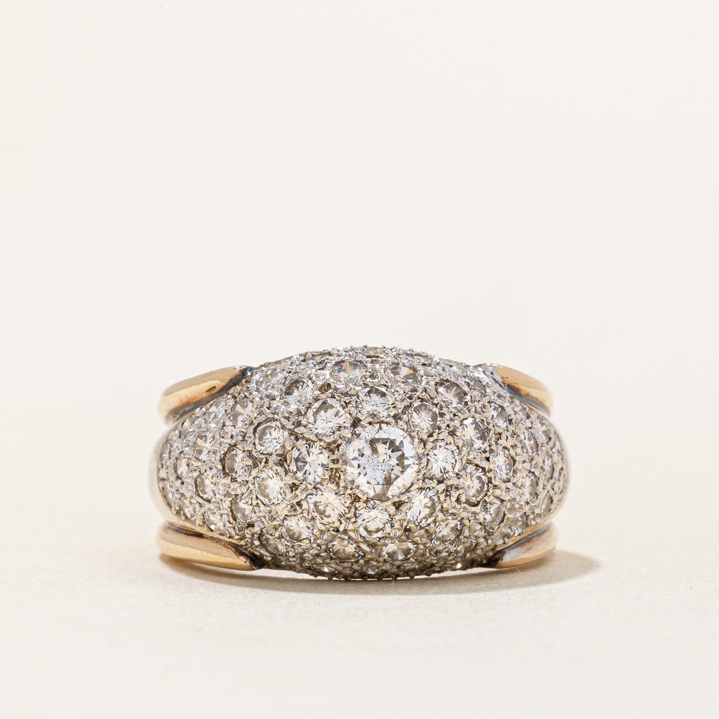 Two Tone Diamond Dome Ring | 1.89ctw, 0.27ct | SZ 8 |