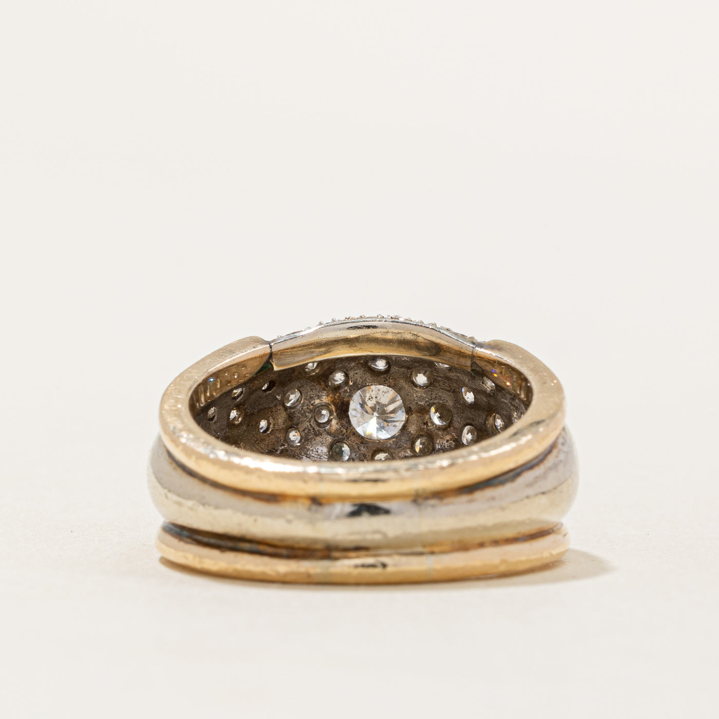 Two Tone Diamond Dome Ring | 1.89ctw, 0.27ct | SZ 8 |