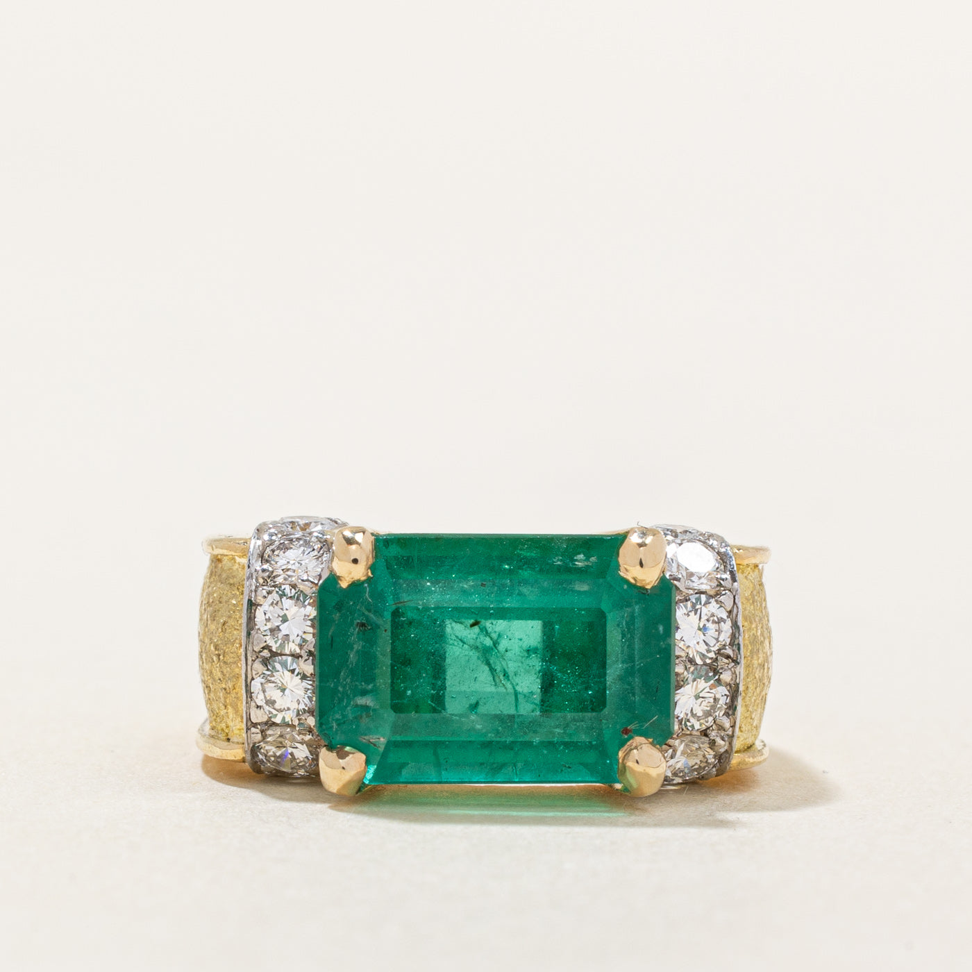 5ct+ Emerald & Diamond Ring | 5.52ct, 0.67ctw | SZ 5.25 |