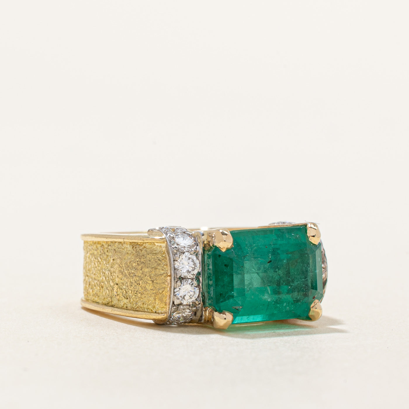5ct+ Emerald & Diamond Ring | 5.52ct, 0.67ctw | SZ 5.25 |