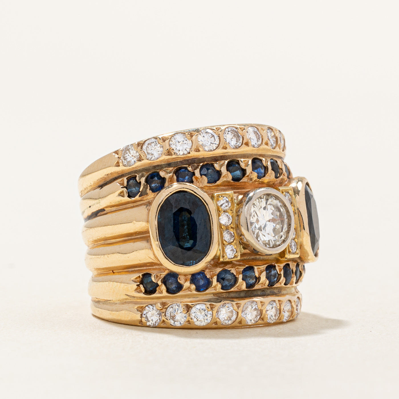 Sapphire & Diamond Ring | 1.89ctw, 0.88ctw, 0.41ct | SZ 6 |