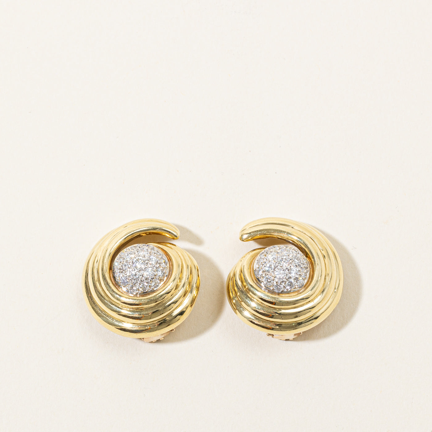 Diamond Swirl Clip On Earrings | 1.33ctw |