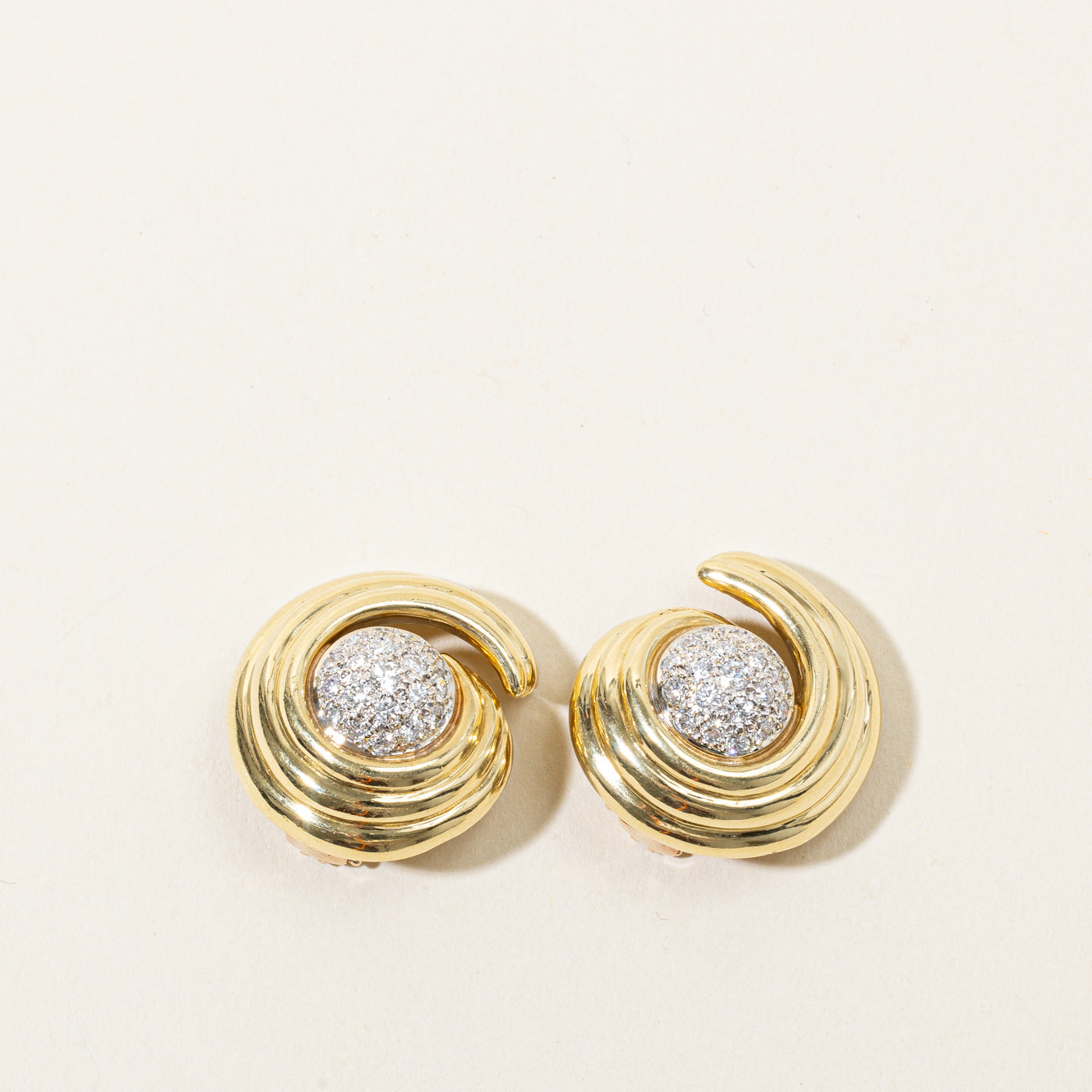 Diamond Swirl Clip On Earrings | 1.33ctw |