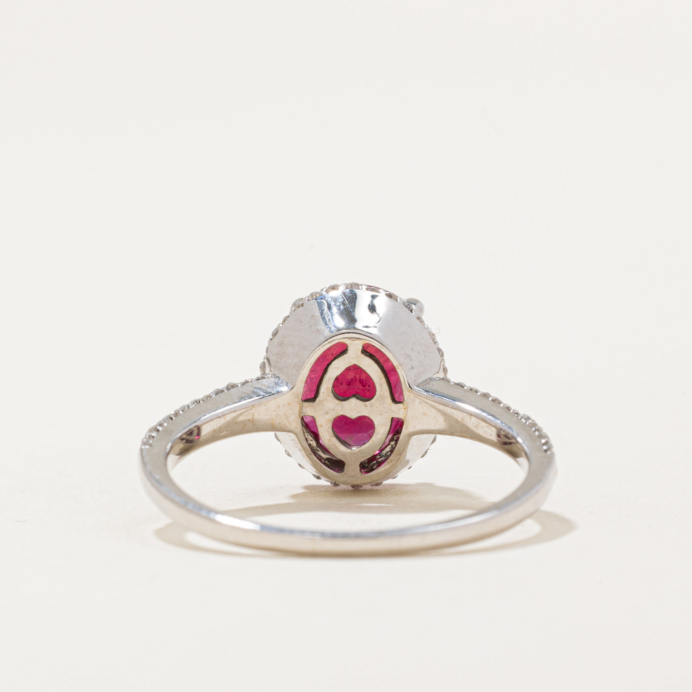 Ruby & Diamond Halo Ring | 3.63ct, 0.36ctw | SZ 7.5 |