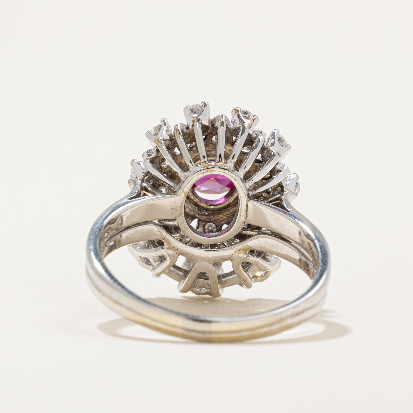 Diamond & Ruby Fused Wedding Ring Set | 1.12ctw, 1.02ct | SZ 8.5 |