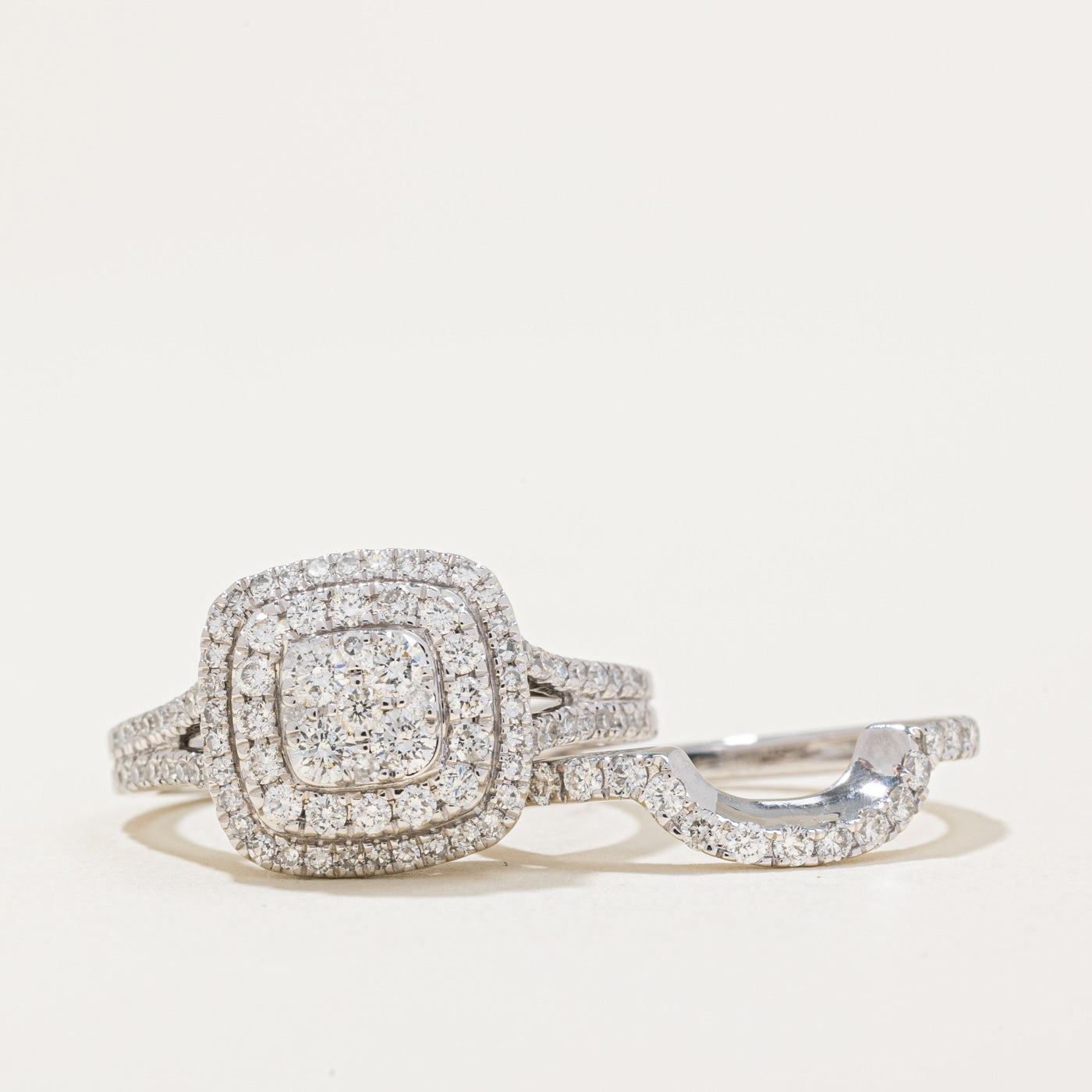 Diamond Wedding Ring Set | 1.25ctw | SZ 6.25 |