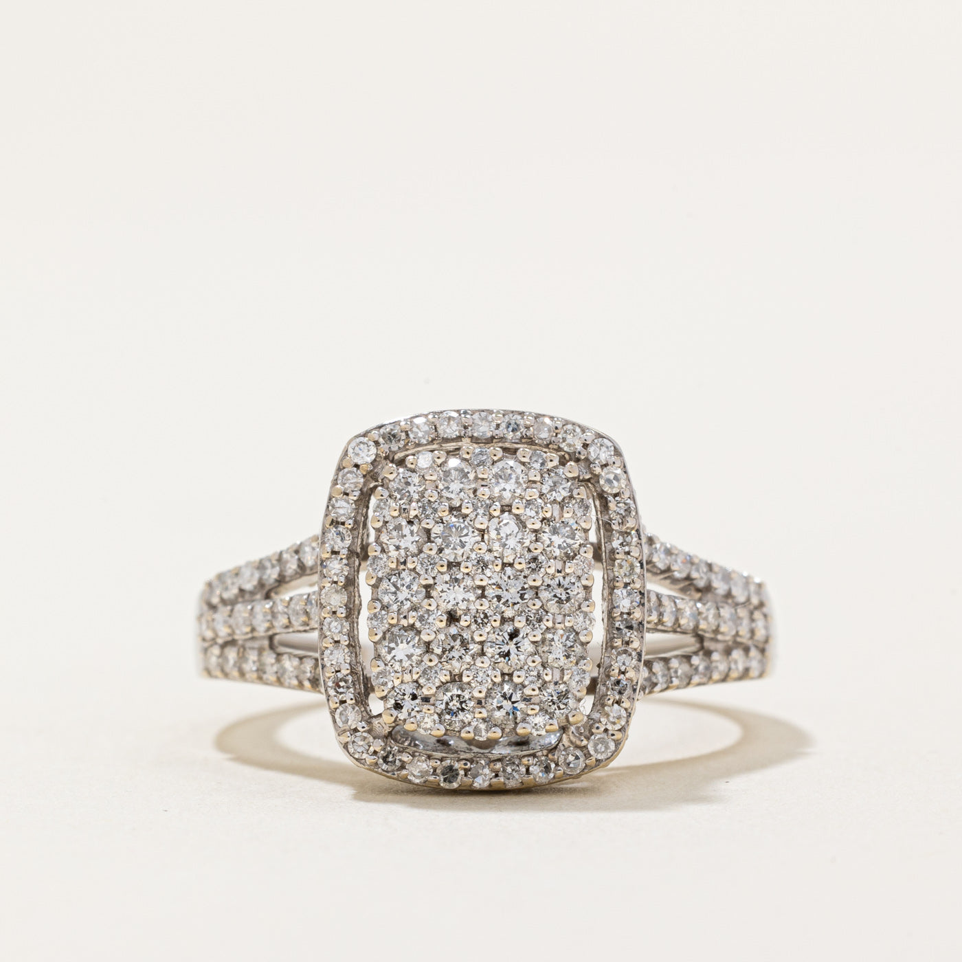 Pave Set Diamond Ring | 1.26ctw | SZ 6.75 |