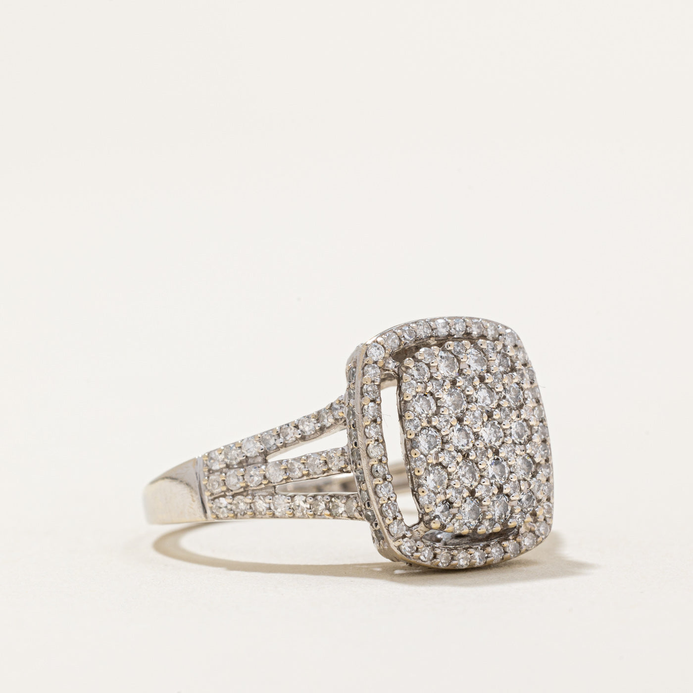 Pave Set Diamond Ring | 1.26ctw | SZ 6.75 |