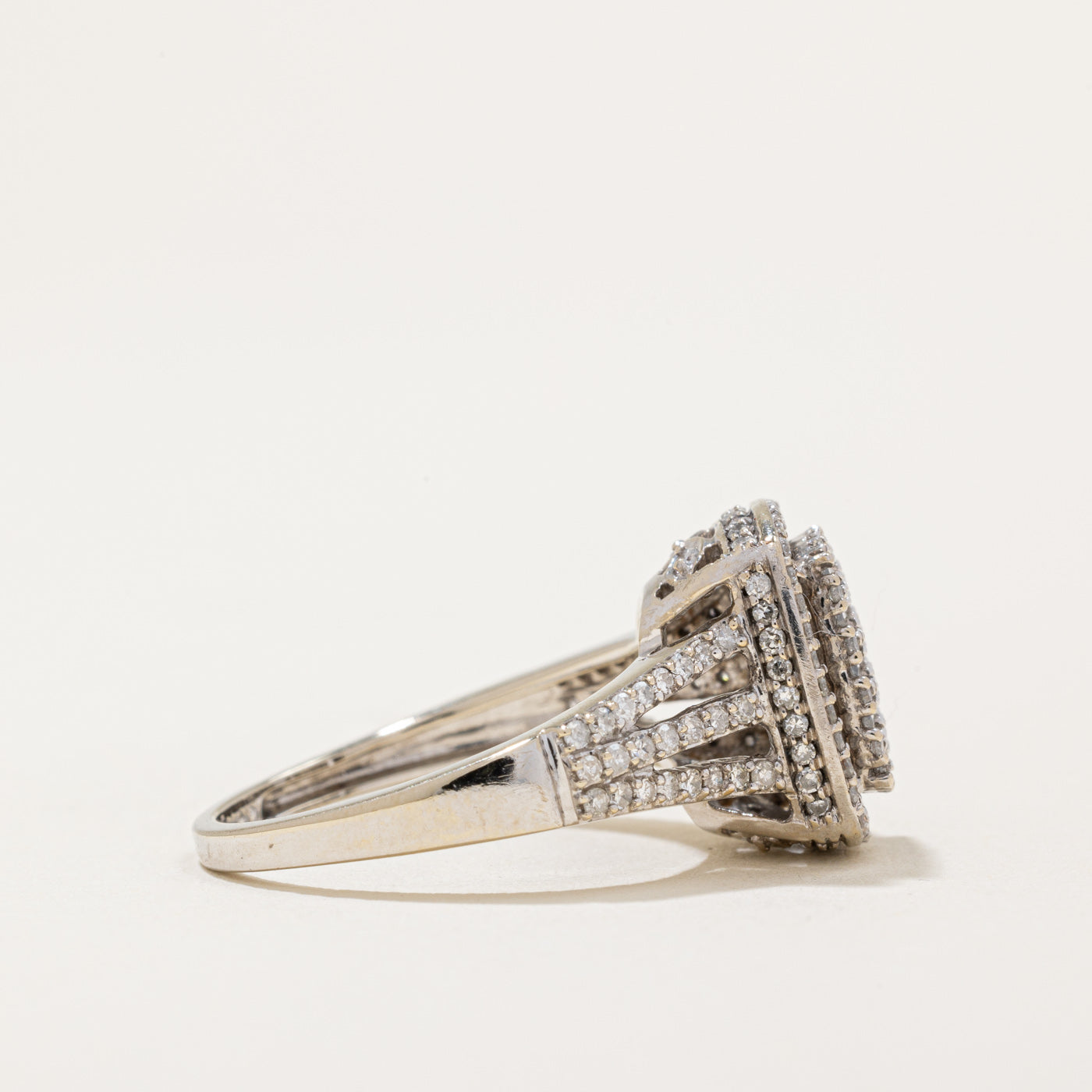Pave Set Diamond Ring | 1.26ctw | SZ 6.75 |