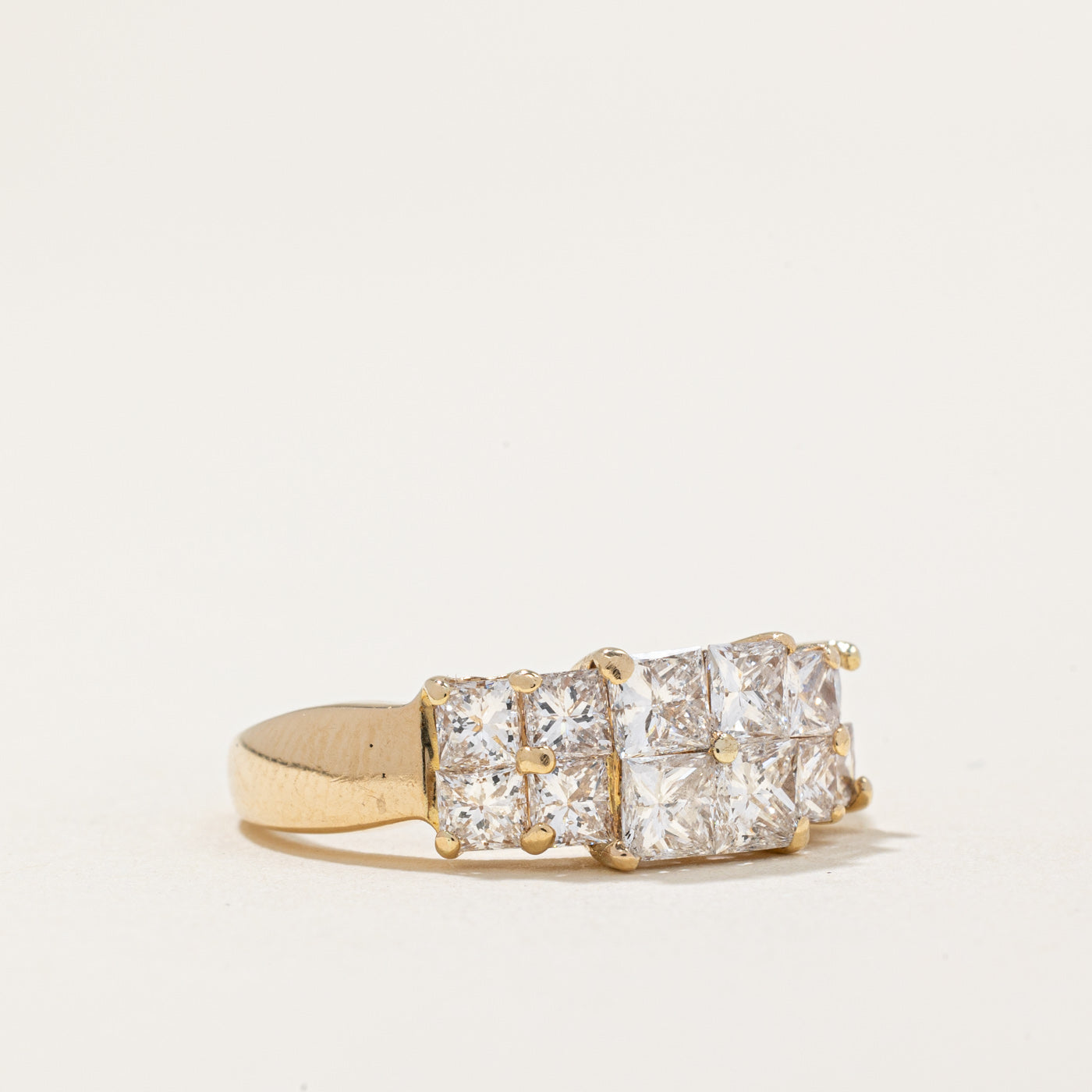 Bague en diamant taille princesse | 2,06 ct | Taille 6,5 |