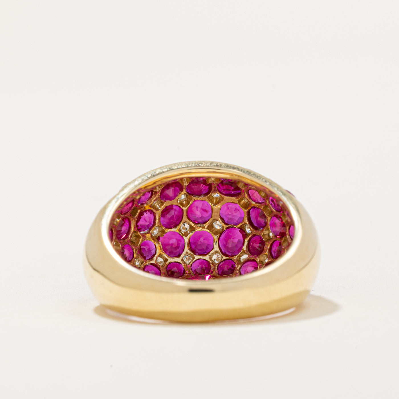 Ruby & Diamond Dome Ring | 5.21ctw, 0.18ctw | SZ 6.5 |