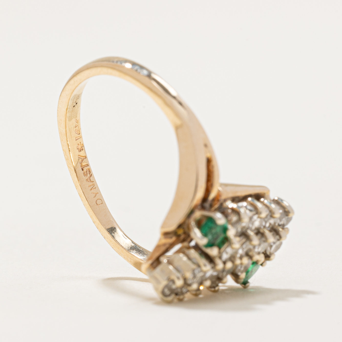 Diamond & Emerald Waterfall Ring | 0.43ctw, 0.43ctw | SZ 6.25 |