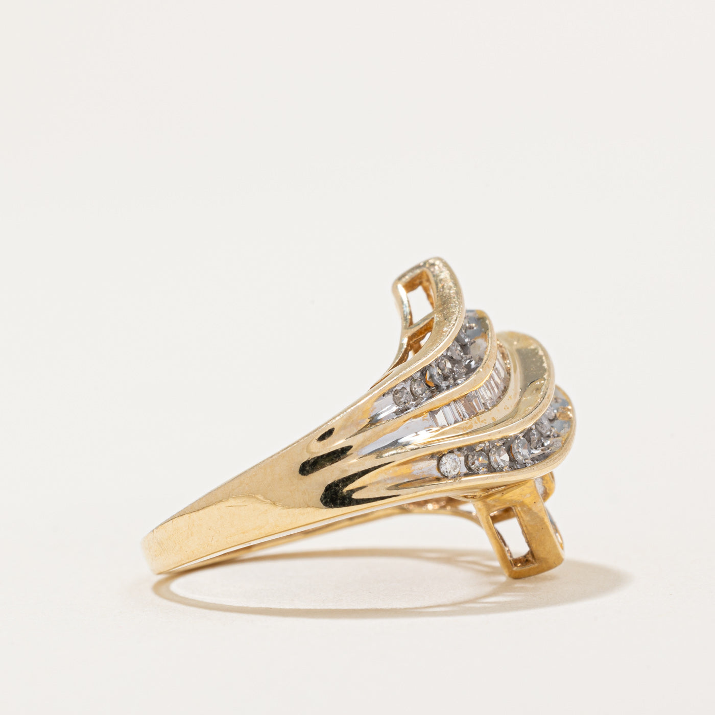 Diamond Waterfall Ring | 0.61ctw | SZ 5.5 |