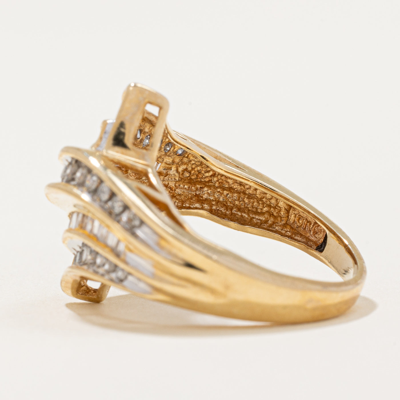 Diamond Waterfall Ring | 0.61ctw | SZ 5.5 |