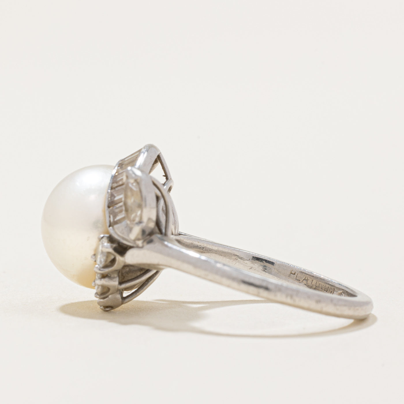 South Sea Pearl & Diamond Cocktail Ring | 0.40ctw | SZ 4.25 |