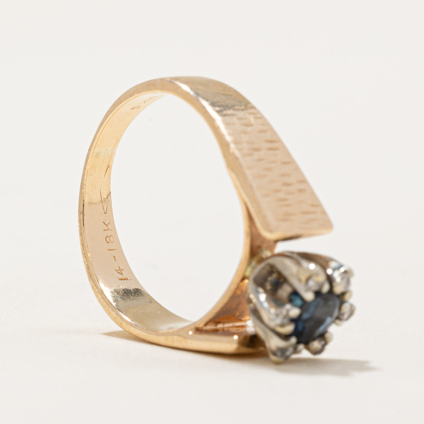 Sapphire & Diamond Halo Ring | 0.43ct, 0.07ctw | SZ 4.5 |