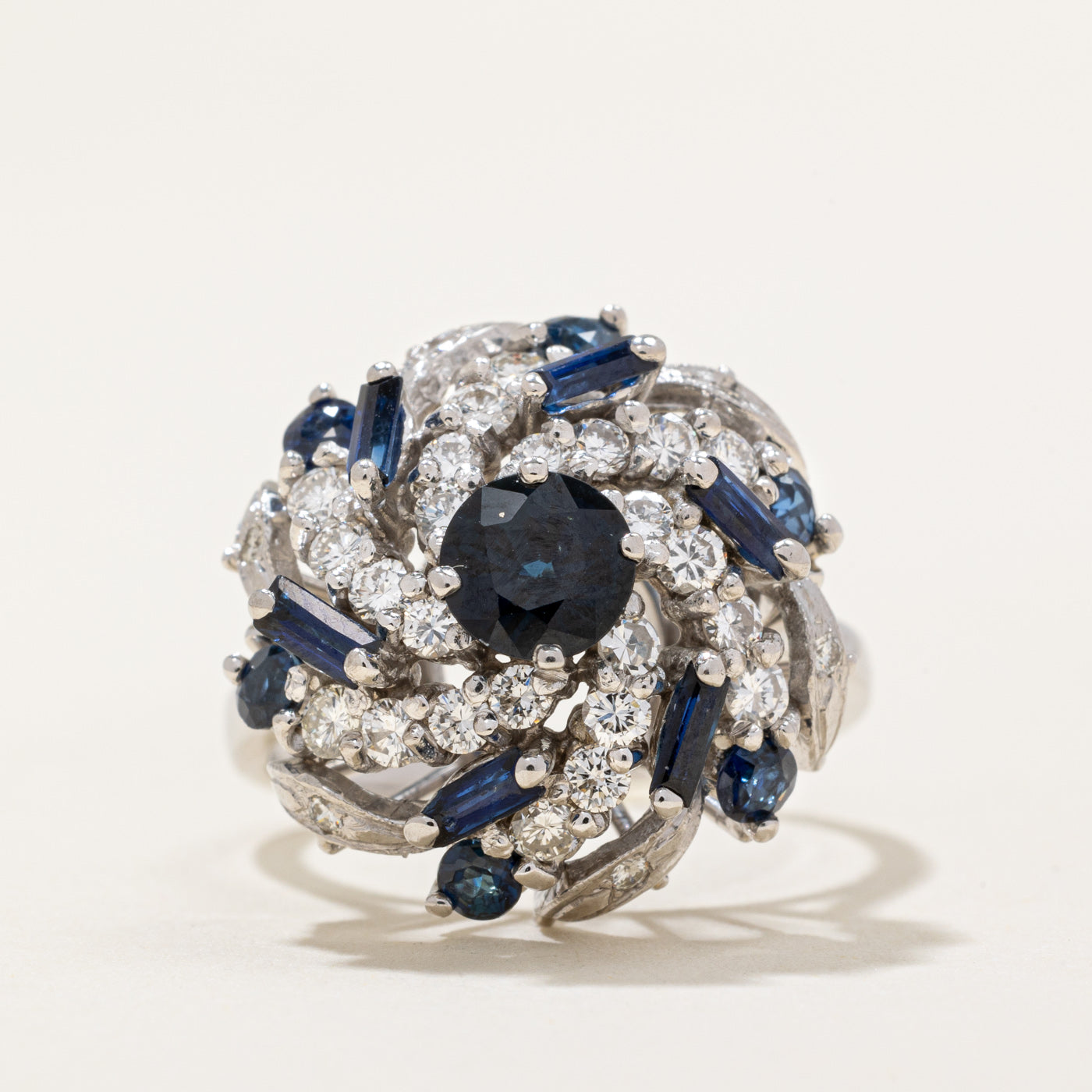 Sapphire & Diamond Cocktail Ring | 2.12ctw, 0.91ctw | SZ 7.25 |