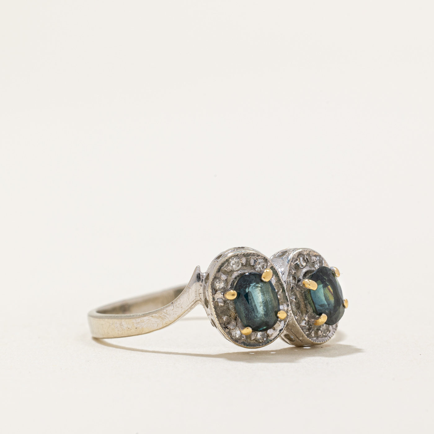 Sapphire & Diamond Bypass Ring | 0.79ctw, 0.14ctw | SZ 8.25 |