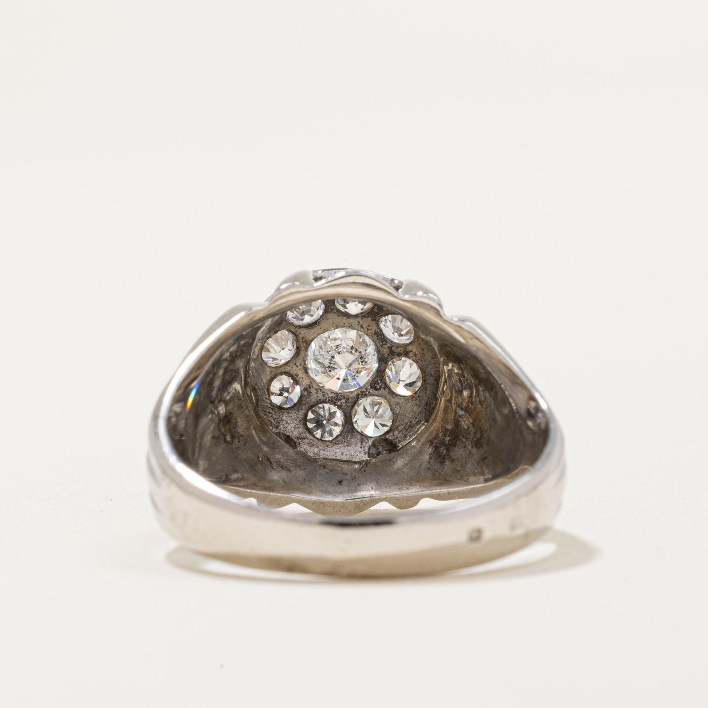 Portuguese 19k Diamond Cocktail Ring | 0.70ctw | SZ 8.5 |