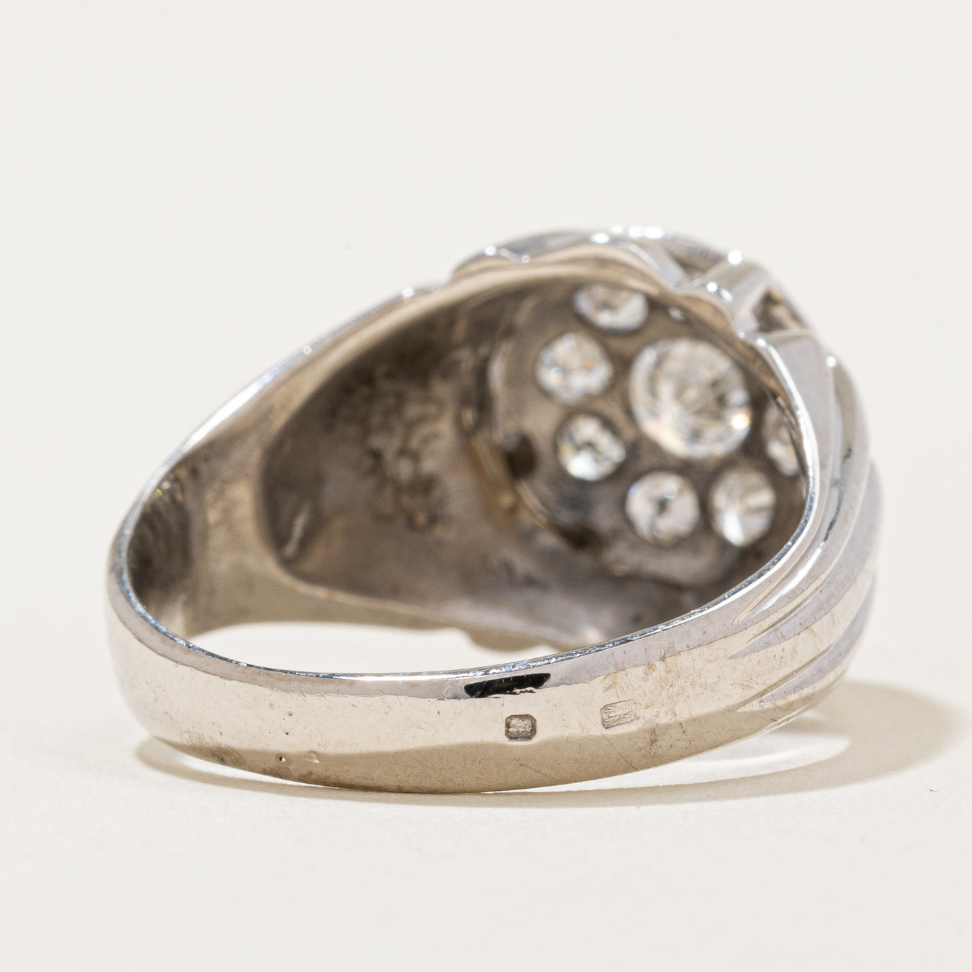 Portuguese 19k Diamond Cocktail Ring | 0.70ctw | SZ 8.5 |