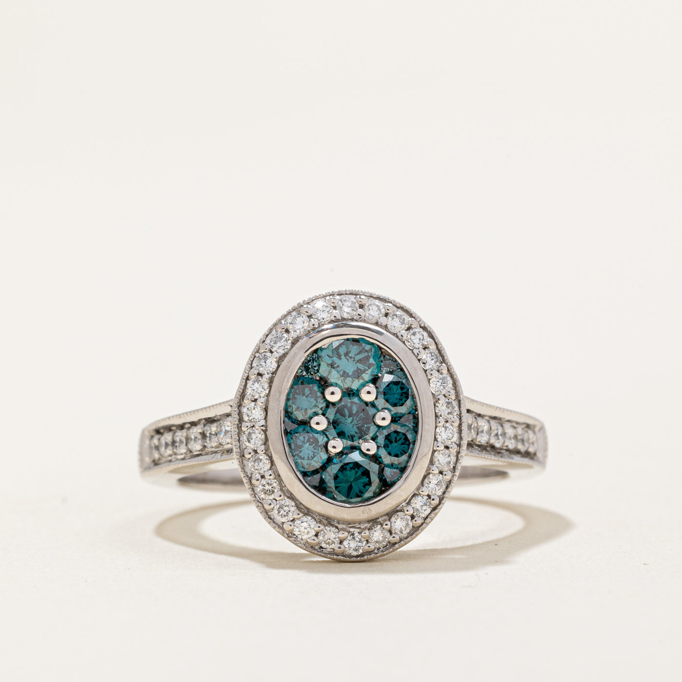 Bague en diamant bleu et blanc | 0,70 ct, 0,30 ct | Taille 7 |