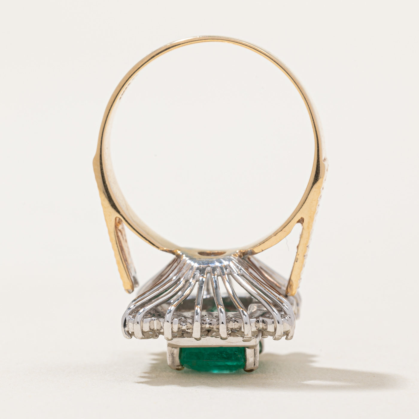 Emerald & Diamond Cocktail Ring | 1.69ct, 0.44ctw | SZ 5 |