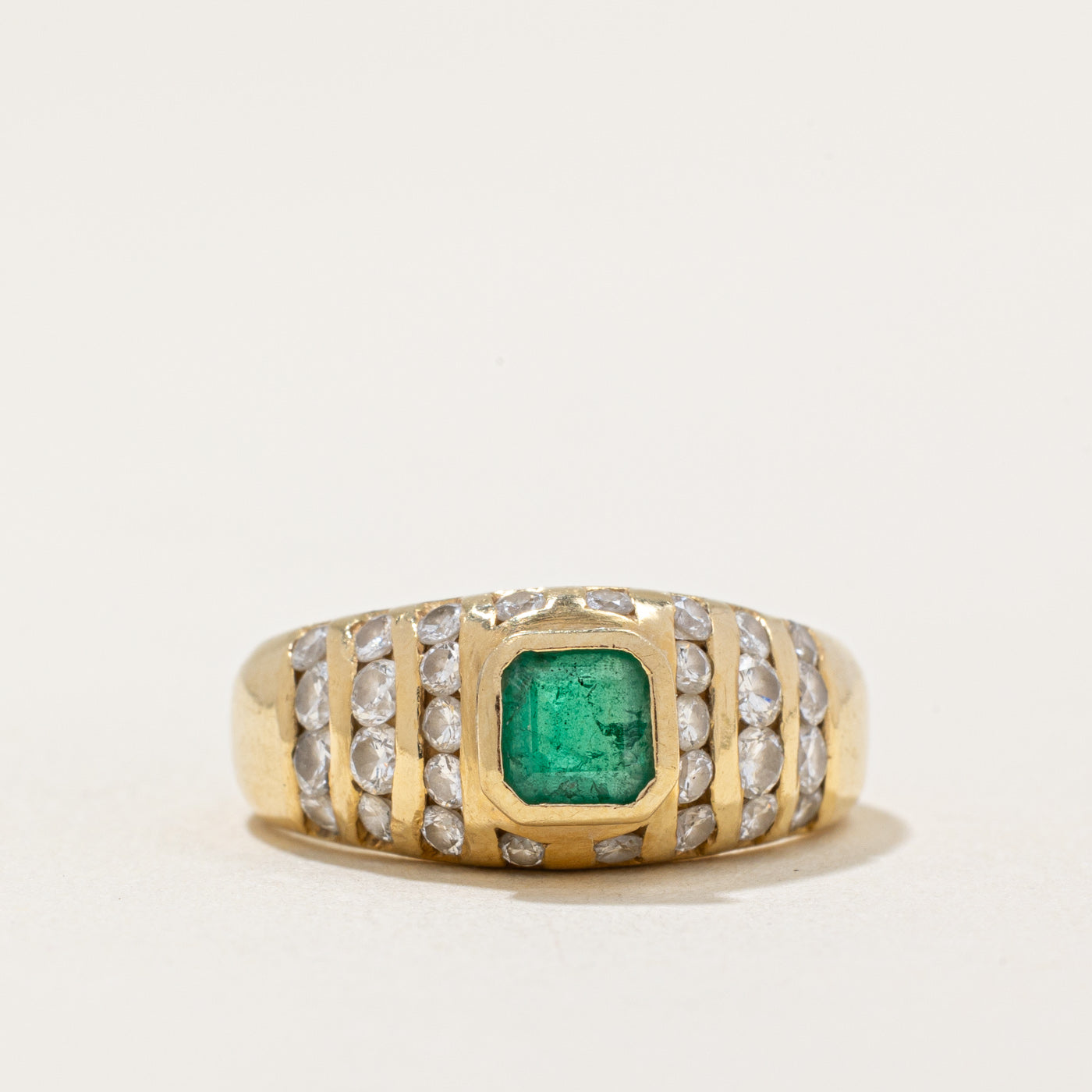 Diamond & Emerald Ring | 0.67ctw, 0.28ct | SZ 4.25 |