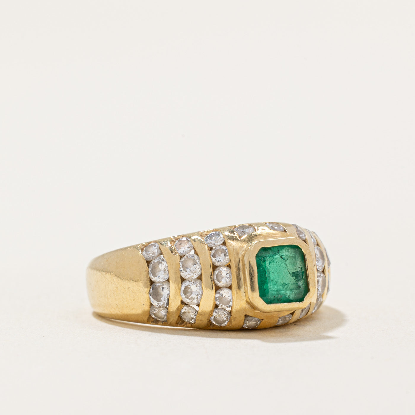 Diamond & Emerald Ring | 0.67ctw, 0.28ct | SZ 4.25 |