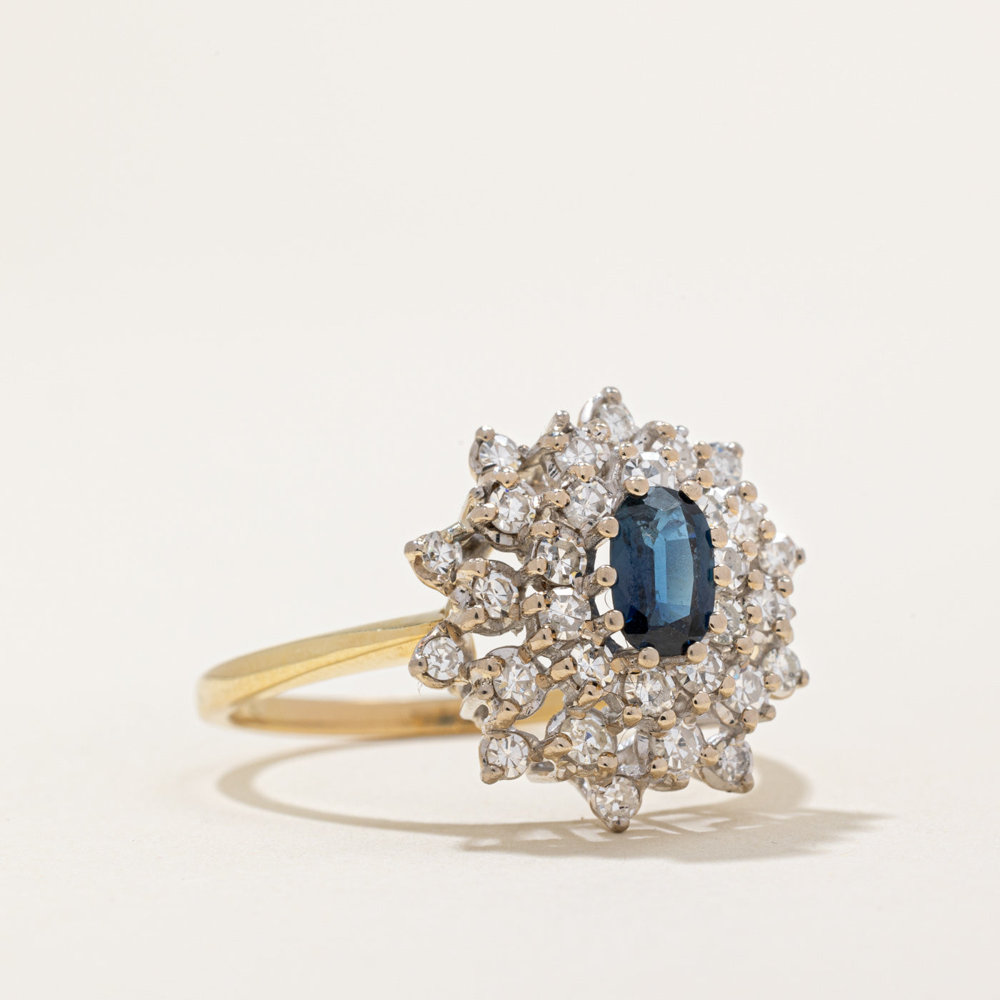 Diamond & Sapphire Cocktail Ring | 0.79ctw, 0.60ct | SZ 10.75 |