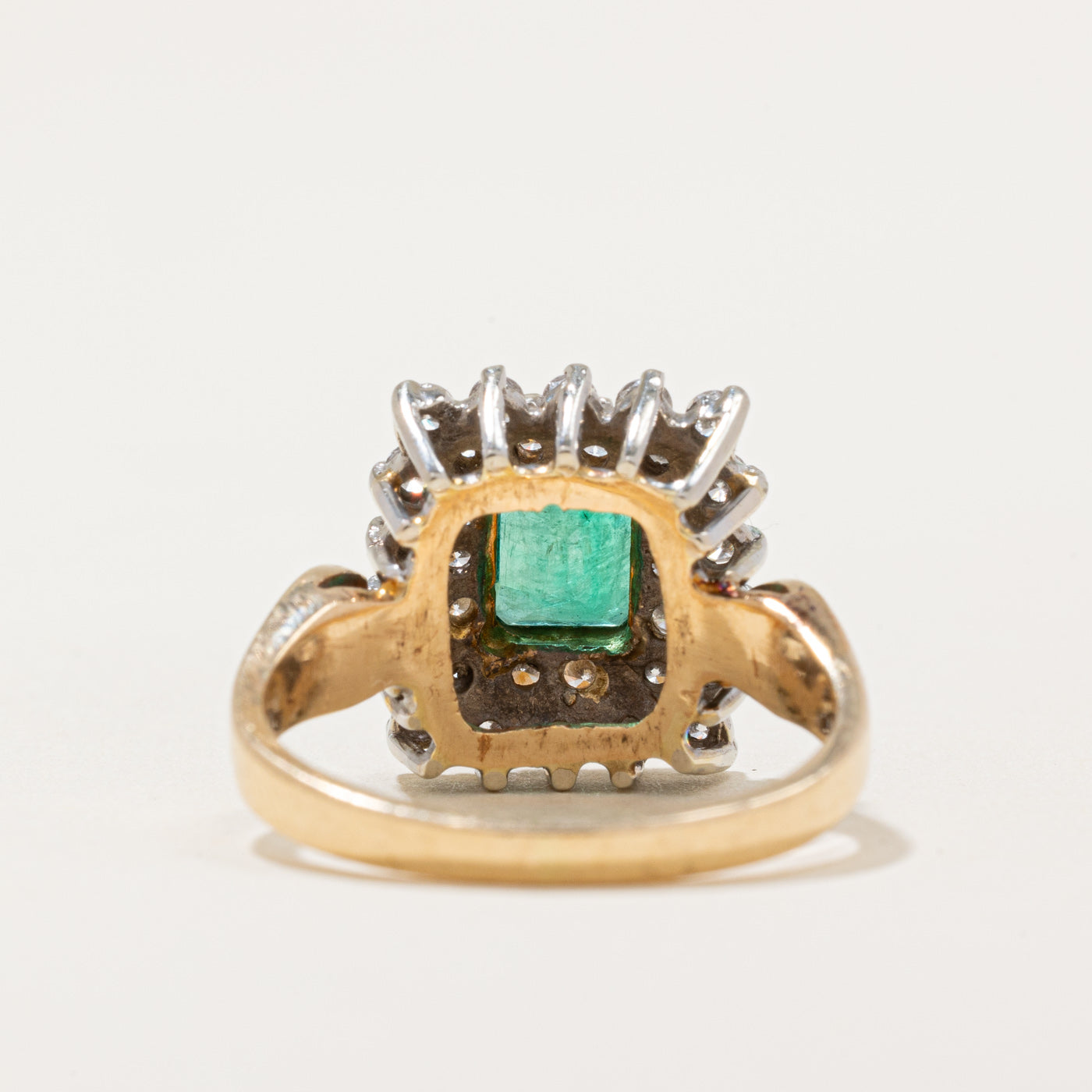 Emerald & Diamond Halo Ring | 0.96ct, 0.64ctw | SZ 5.75 |
