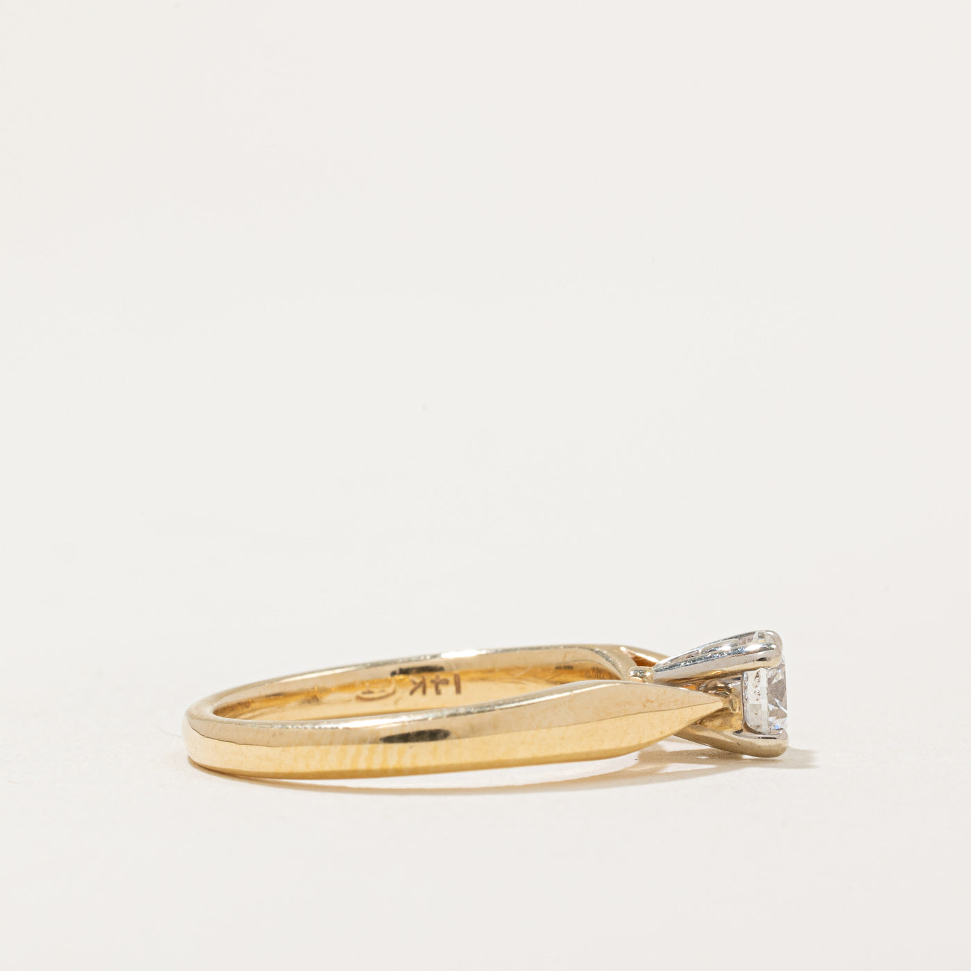 Bague de fiançailles en diamant | 0,36 ct I1 I/J | Taille 5,75 |