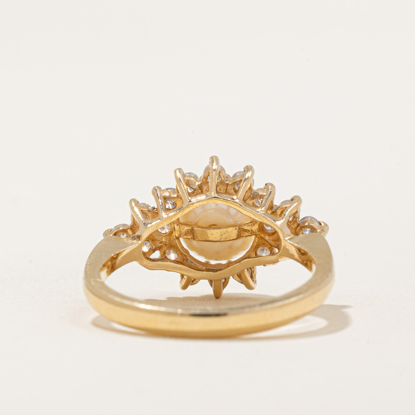 Cultured Pearl & Diamond Cocktail Ring | 0.54ctw | SZ 6.25 |