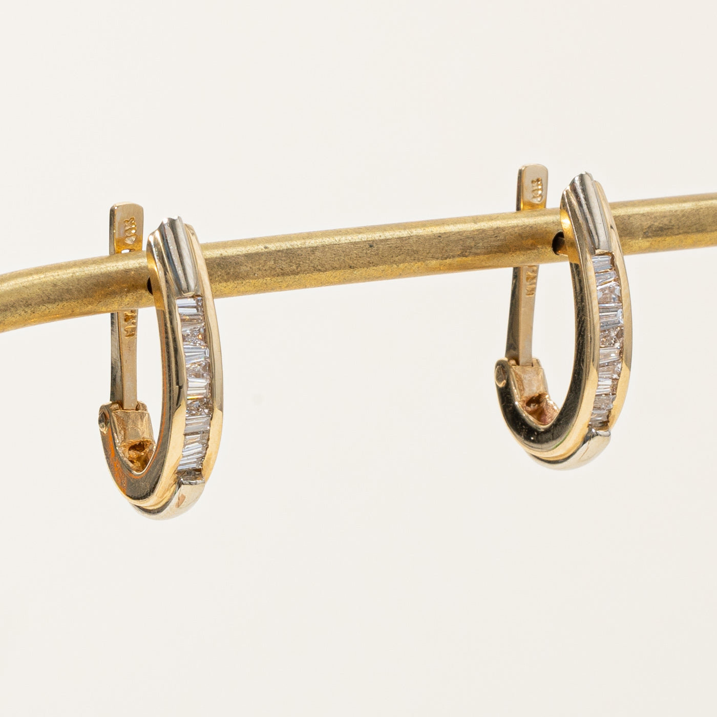 Diamond Oval Hoop Earrings | 0.41ctw |