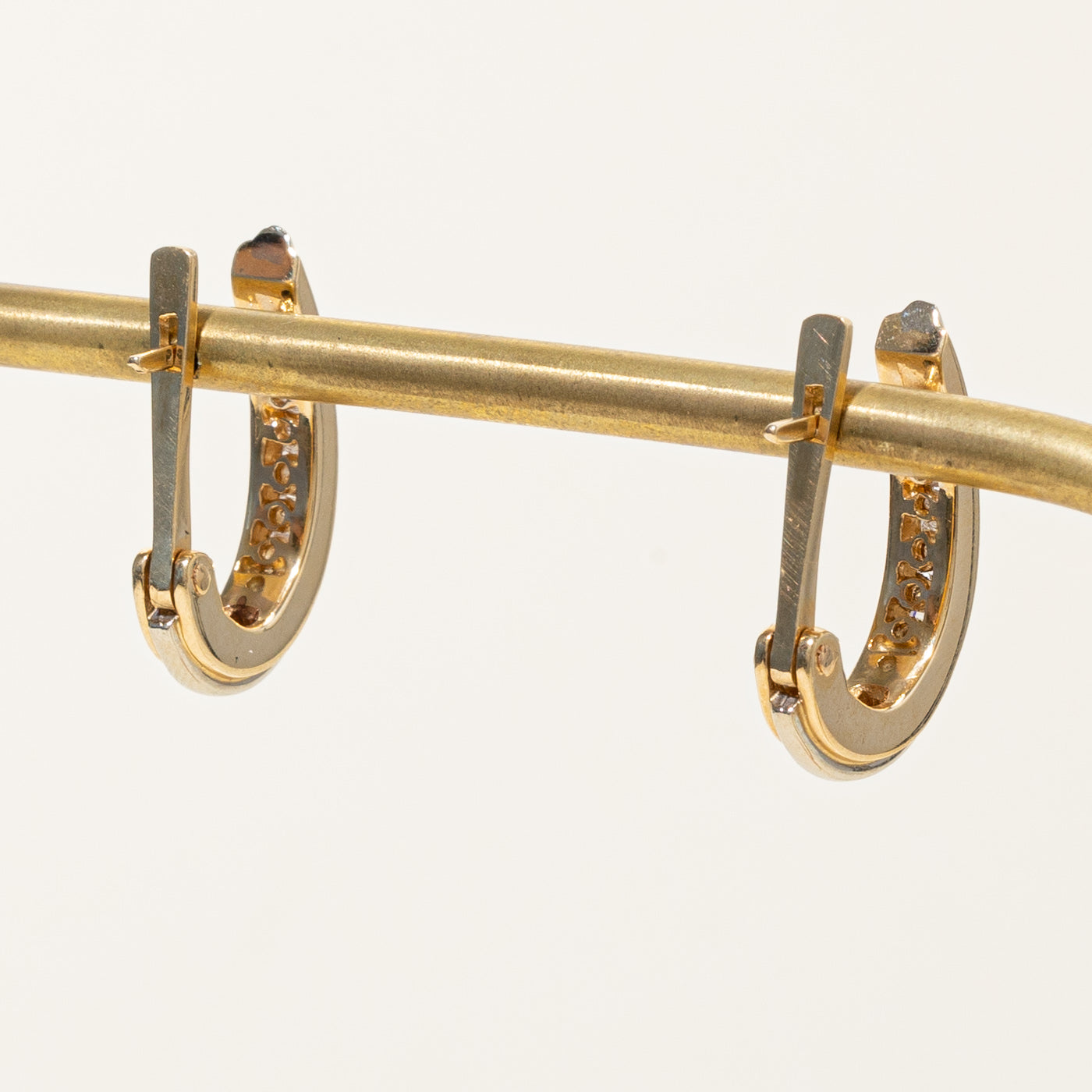 Diamond Oval Hoop Earrings | 0.41ctw |