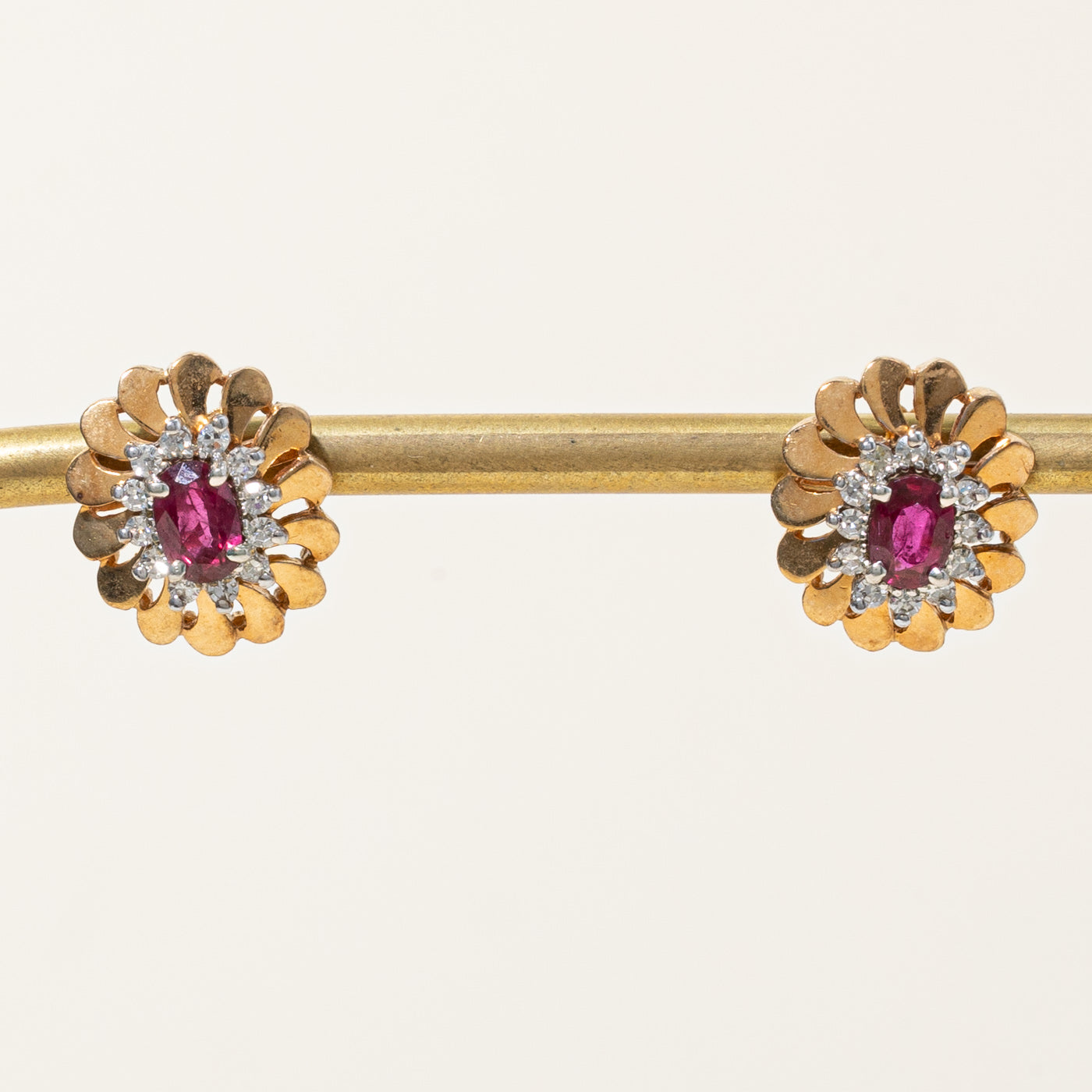 Ruby & Diamond Earrings | 1.13ctw, 0.39ctw |