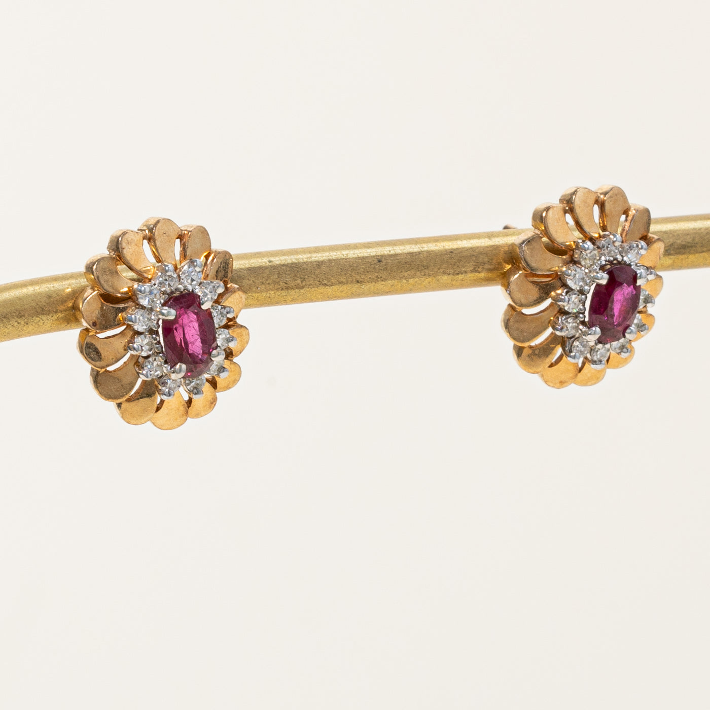 Ruby & Diamond Earrings | 1.13ctw, 0.39ctw |