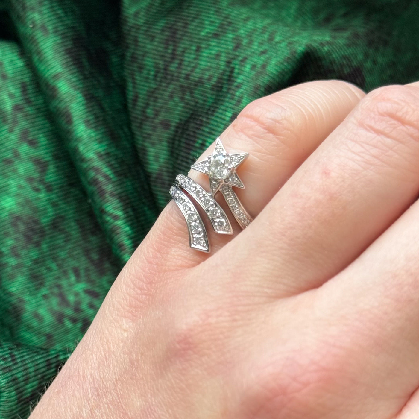 Diamond Shooting Star Ring | 0.62ctw | SZ 3.5 |