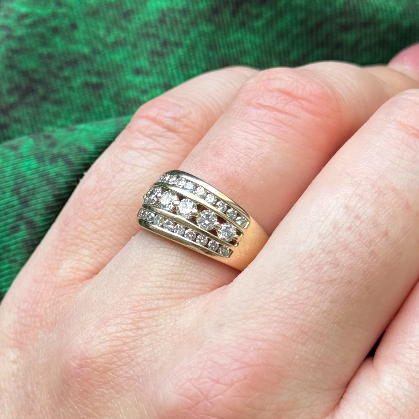 Bague cocktail en diamants | 1,00 ct | Taille 6 |