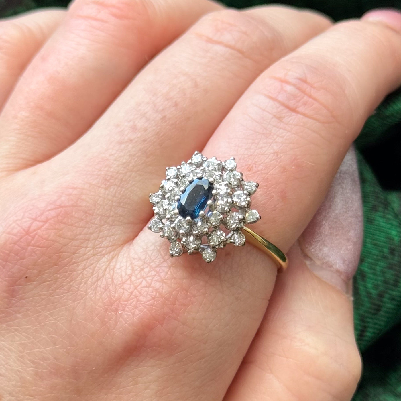 Diamond & Sapphire Cocktail Ring | 0.79ctw, 0.60ct | SZ 10.75 |