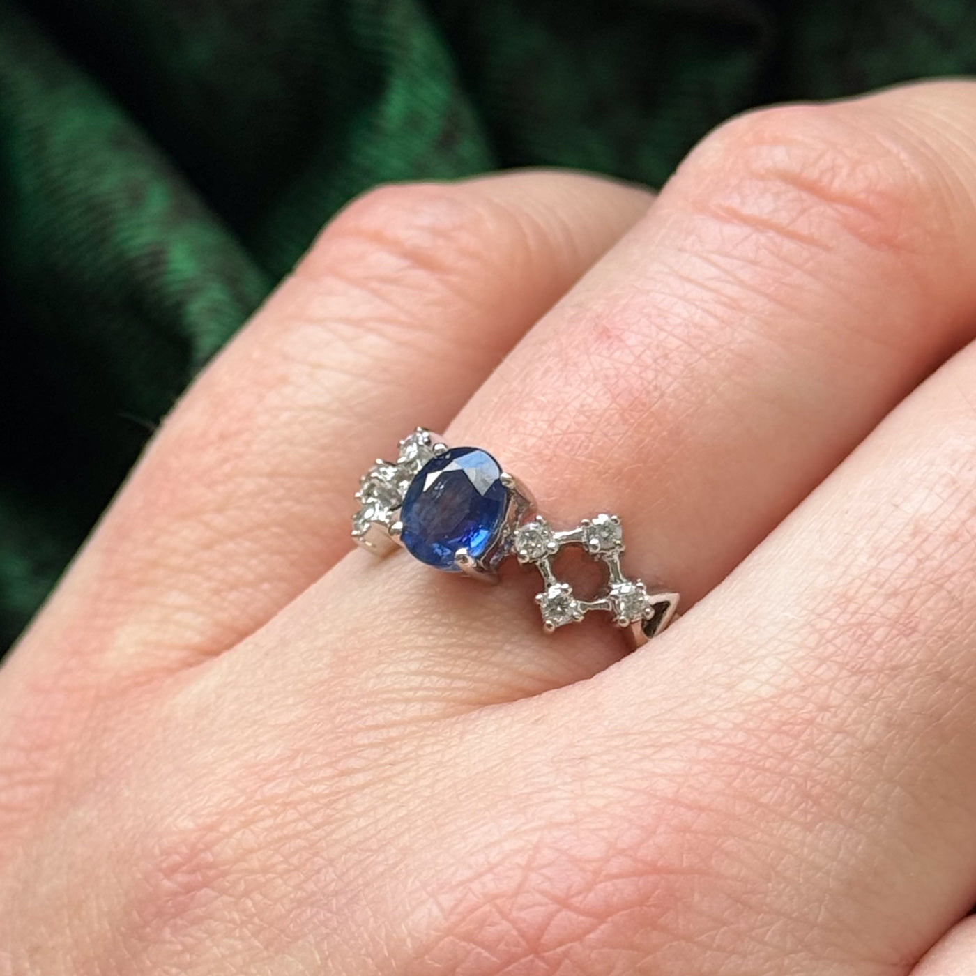 Sapphire & Diamond Cocktail Ring | 0.94ct, 0.16ctw | SZ 6.25 |