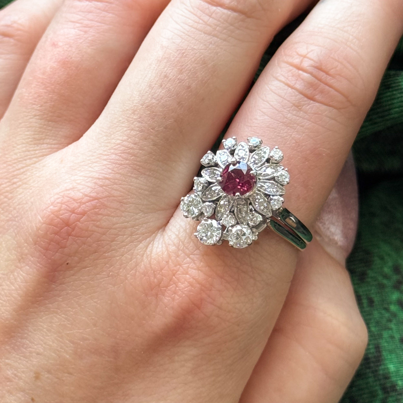 Diamond & Ruby Fused Wedding Ring Set | 1.12ctw, 1.02ct | SZ 8.5 |