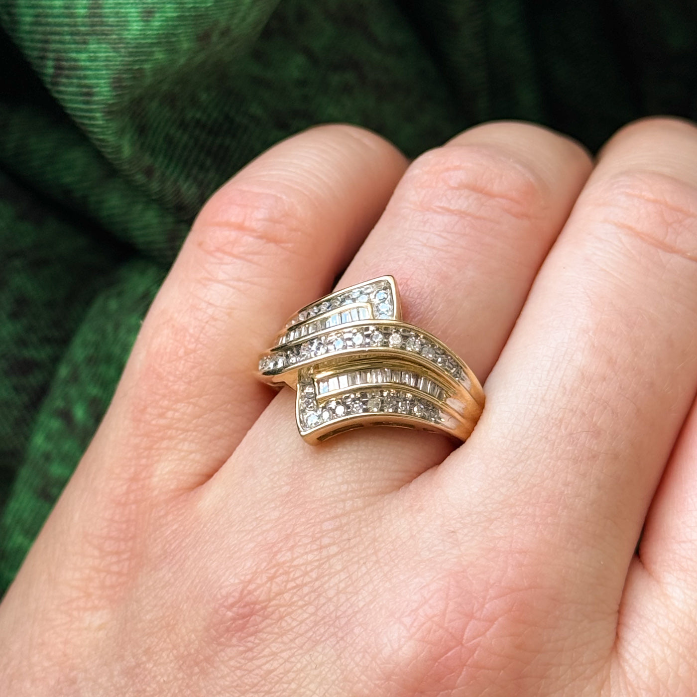 Diamond Waterfall Ring | 0.61ctw | SZ 5.5 |